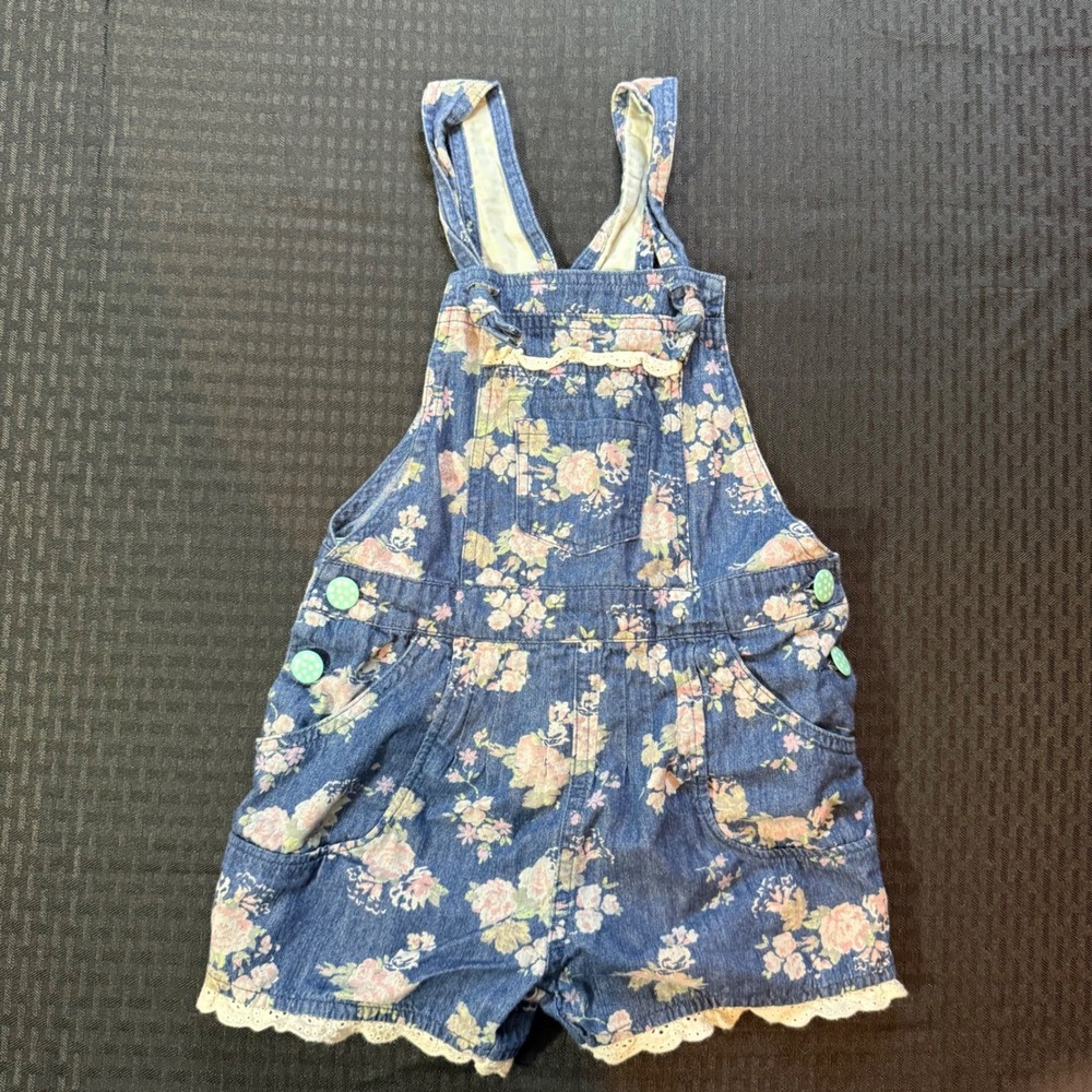 Matilda Jane Girls Adventure Begins‎ Playground Denim Floral Romper Size 6